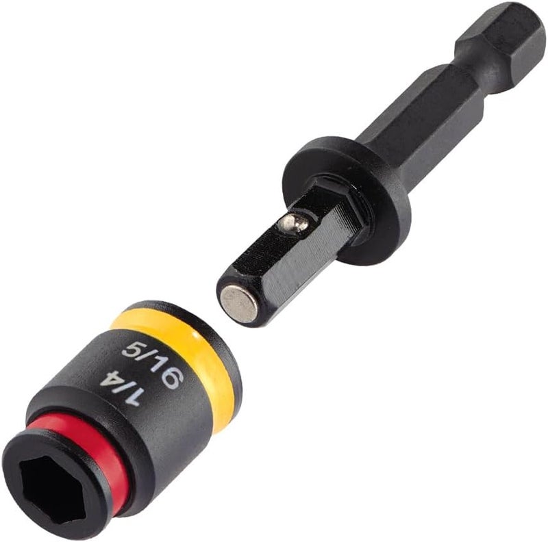 MALCO C-RHEX 1/4" & 5/16" SAE 2in Shaft Length, Cleanable, Reversible, Magnetic Hex Chuck Driver| Bit-Tip & Zip-in Driver Bit | Magnetic Flip Bit Driver, Flip Socket Driver (MSHC) - Image 1